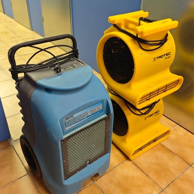 Deshumidificateur drizair 1200 et ventilateurs trotec