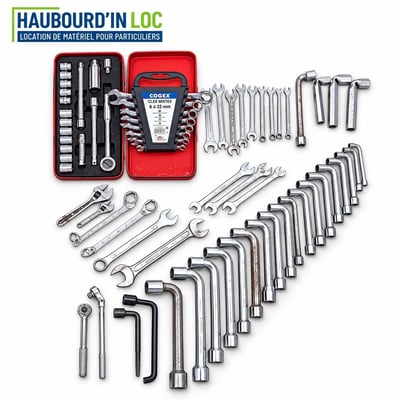 Jeu de cles mecanique et coffret de douilles haubourd in loc