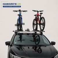 Porte velo sur barres de toit haubourd in loc