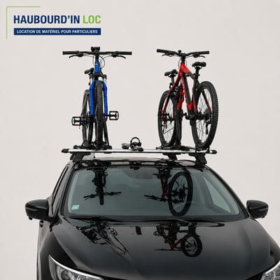 Porte velo sur barres de toit haubourd in loc