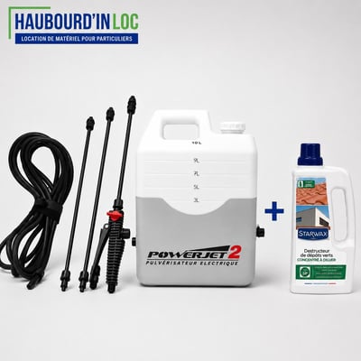 Puverisateur powerjet2 1 bouteille starwax 1 litre haubourd in loc